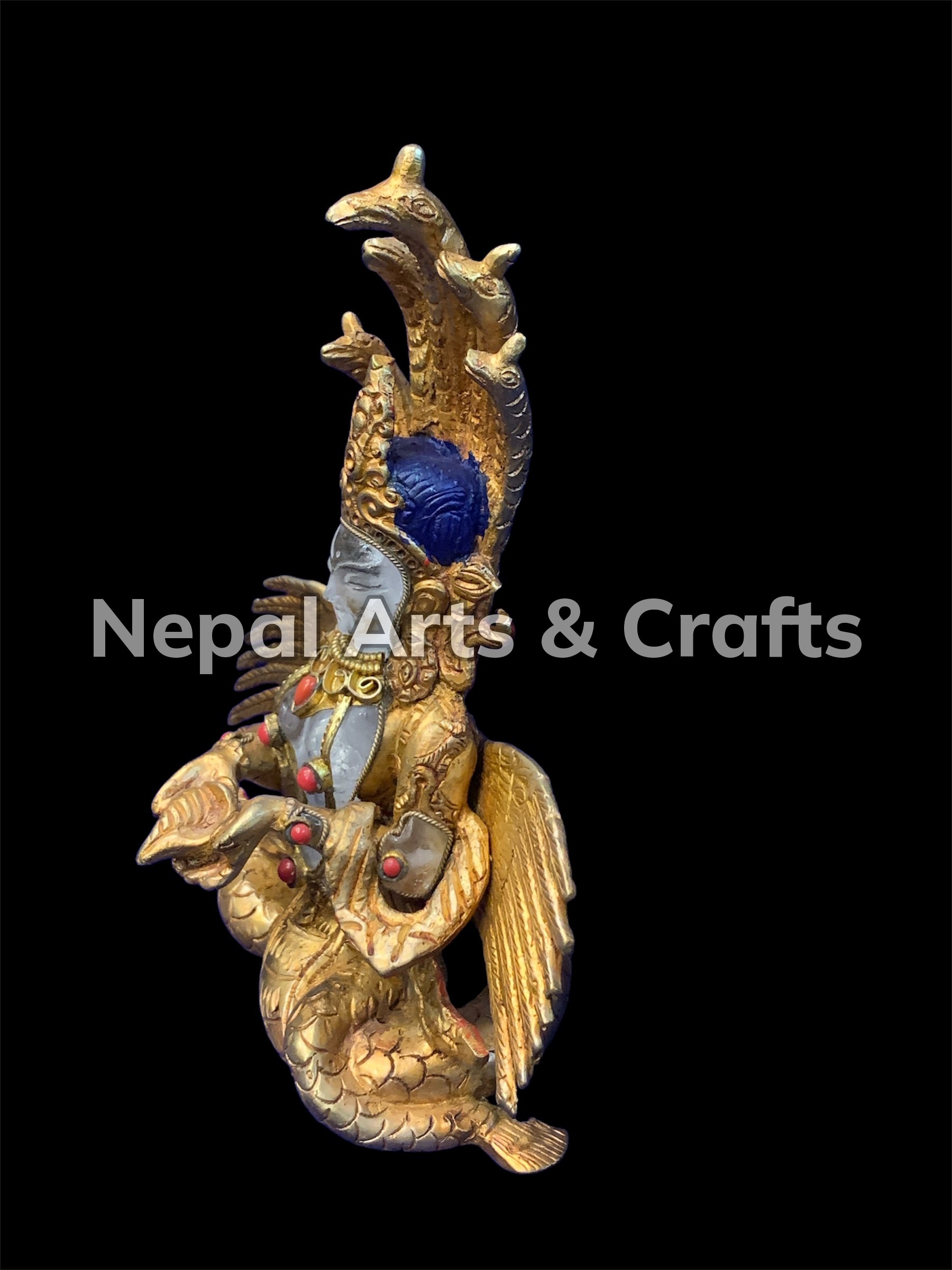 gold plated Naga Kanya sculpture from Nepal